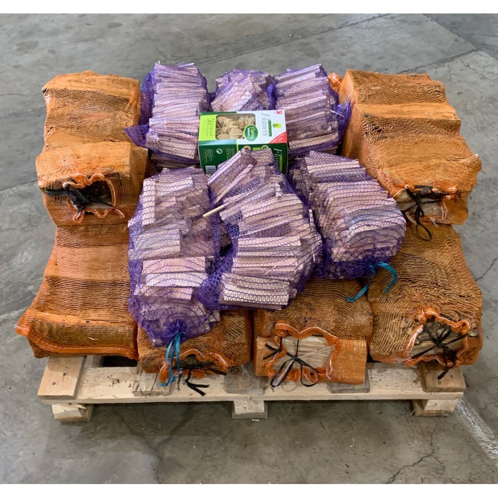 10 Nets Of Kiln Dried OAK Logs 50 Flamers & 6 Bags Kindling 10 Nets Of Kiln Dried OAK Logs 50 Flamers & 6 Bags Kindling