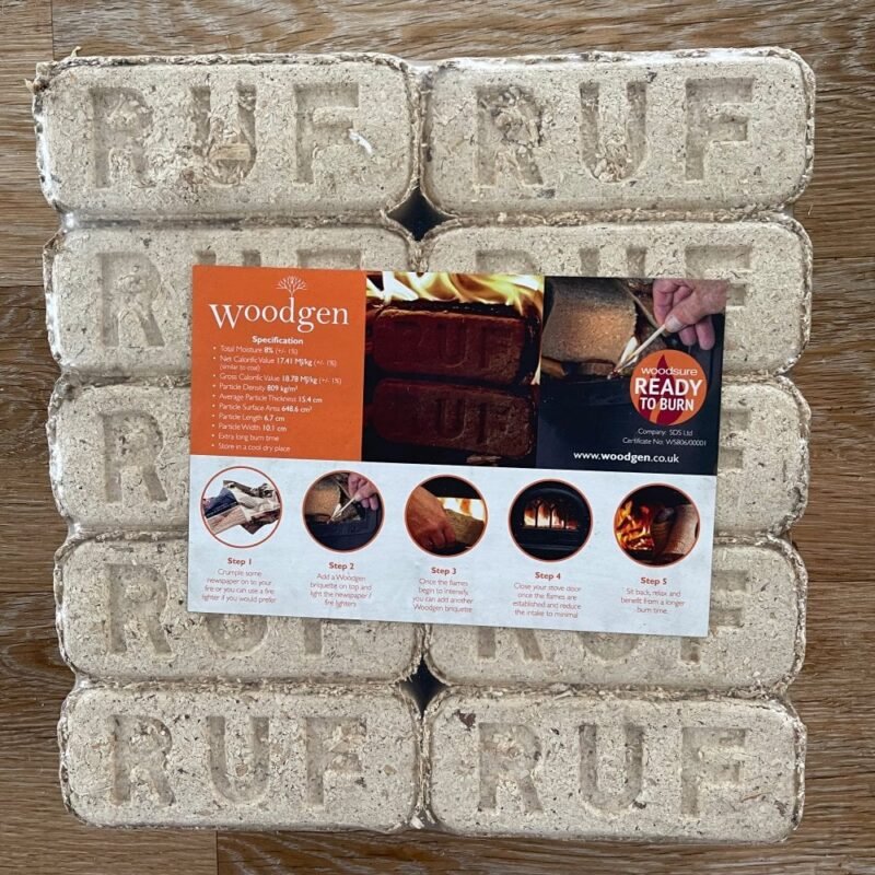 108 Packs Of Woodgen RUF Briquettes Made In The UK