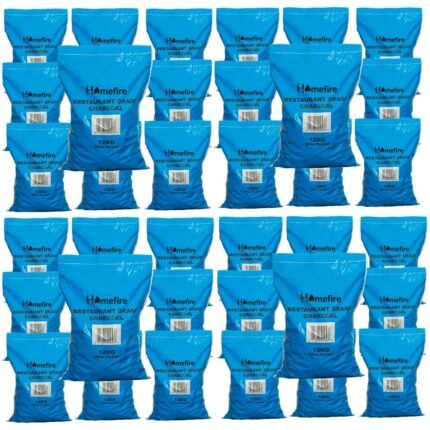 40 Bags Of 12kgs Homefire Restaurant Grade Lumpwood Charcoal
