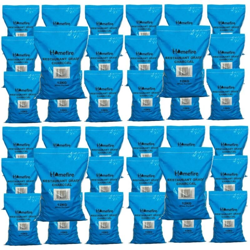40 Bags Of 12kgs Homefire Restaurant Grade Lumpwood Charcoal