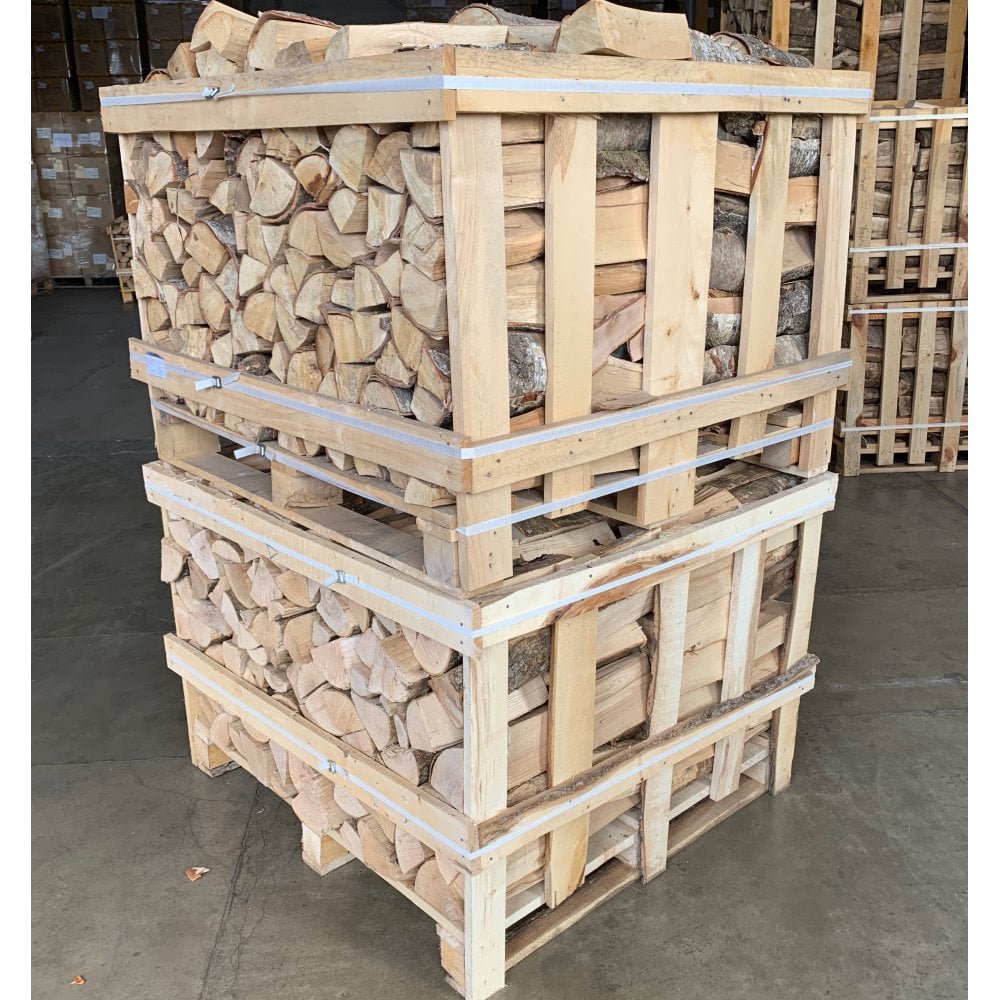 Kiln Dried Half ASH Crate & Half BIRCH Crate Stack Kiln Dried Half ASH Crate & Half BIRCH Crate Stack