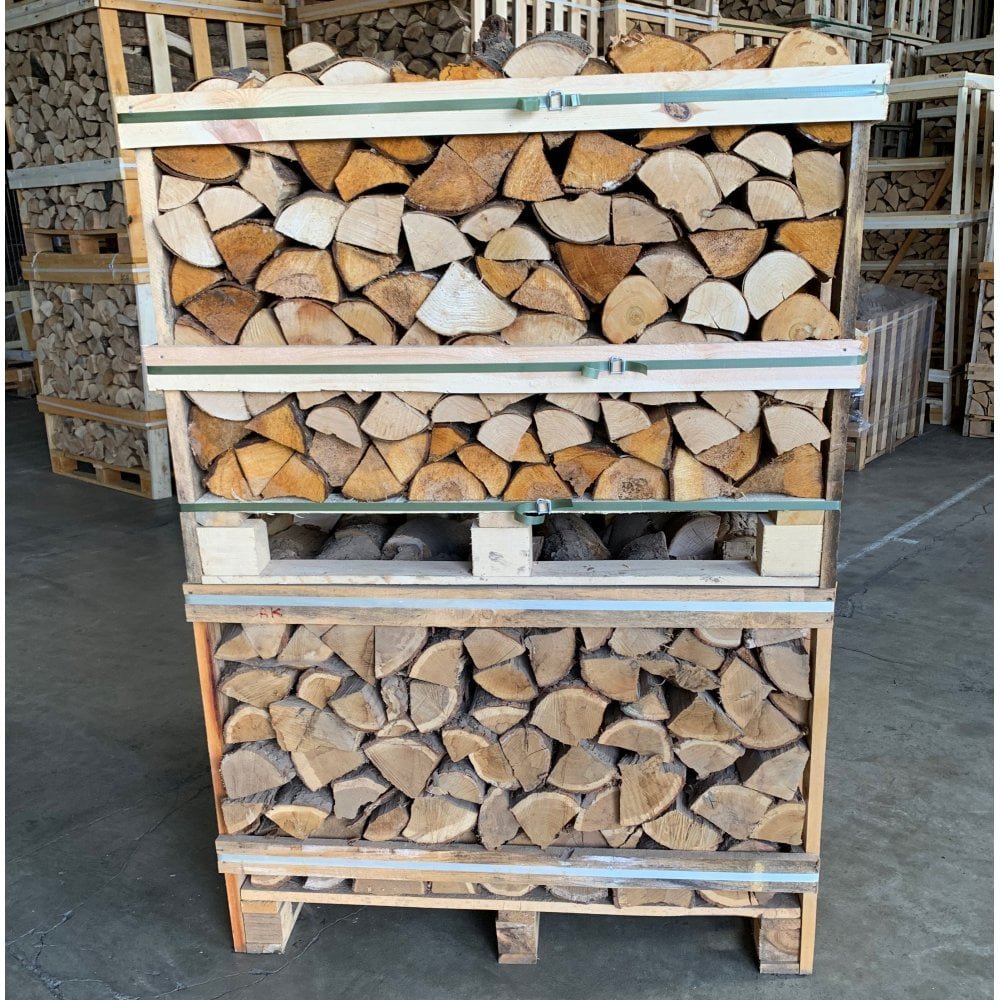 Kiln Dried Half OAK Crate & Half MIXED Hardwood Crate Stack Kiln Dried Half OAK Crate & Half MIXED Hardwood Crate Stack
